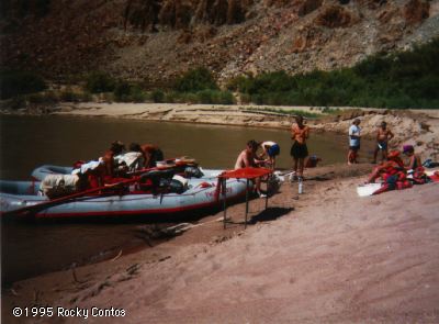 a Dee Holliday rafting group